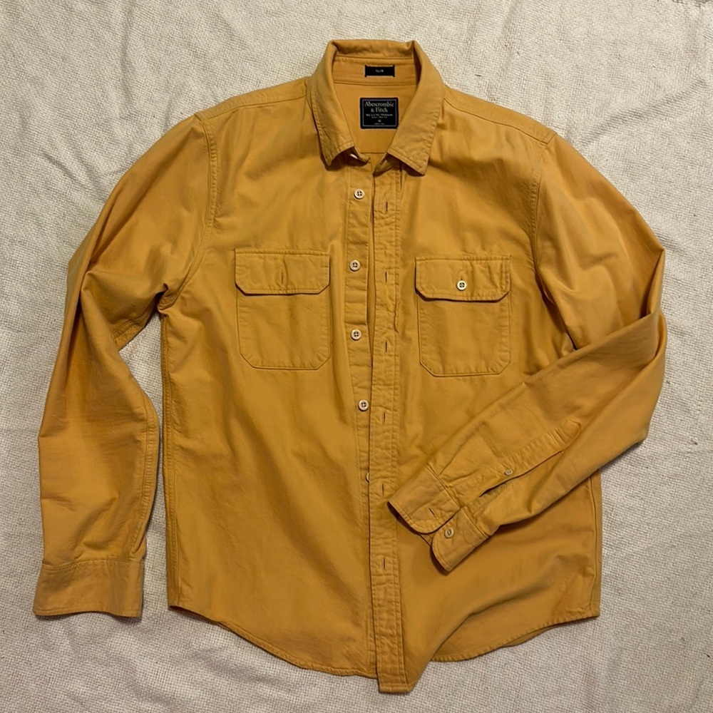 A&F Yellow flannel button down